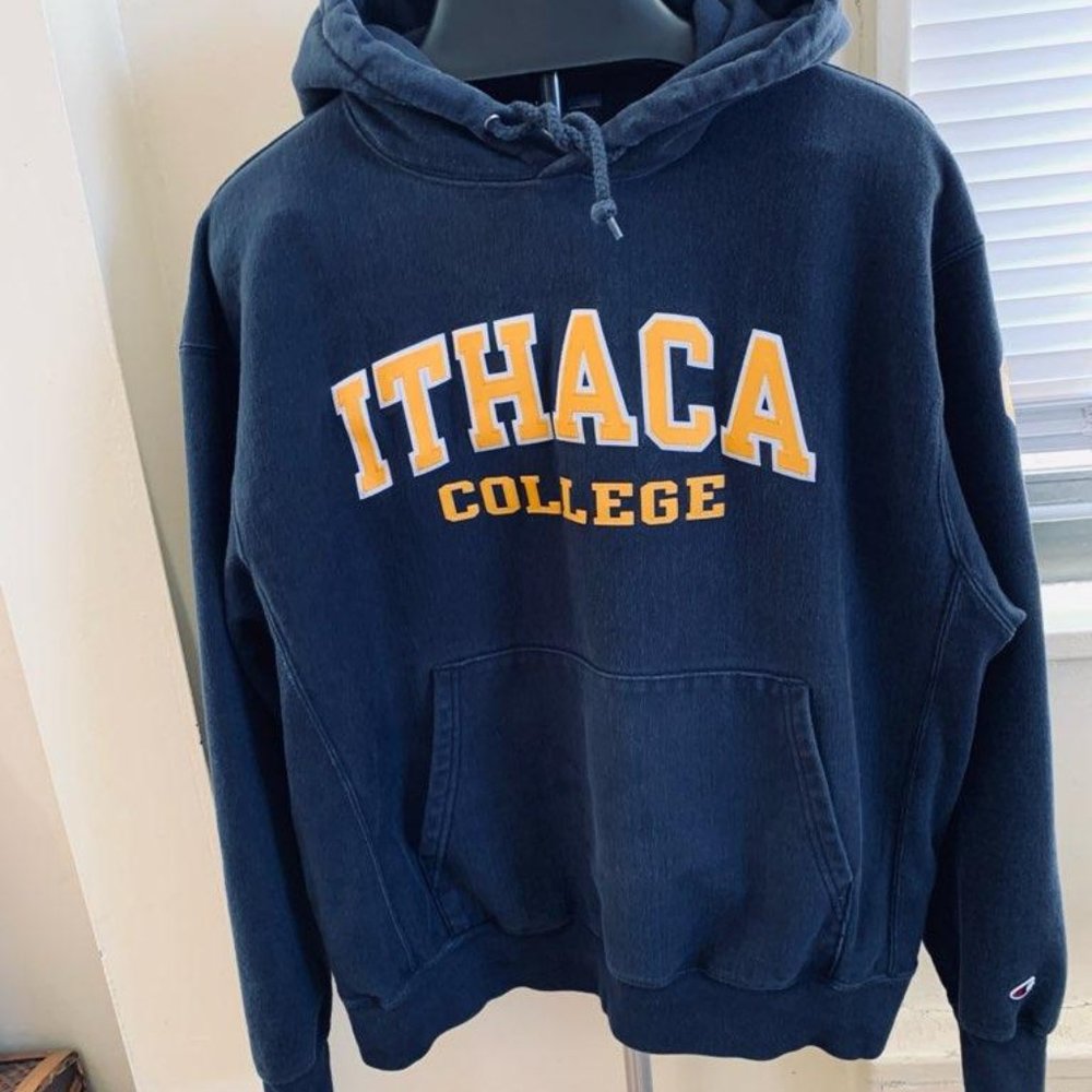 Ithaca Pullover over hooded sweatshirt